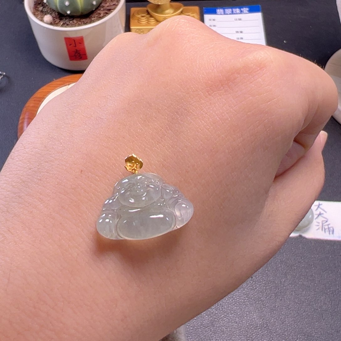 未镶嵌戒圈翡翠佛公