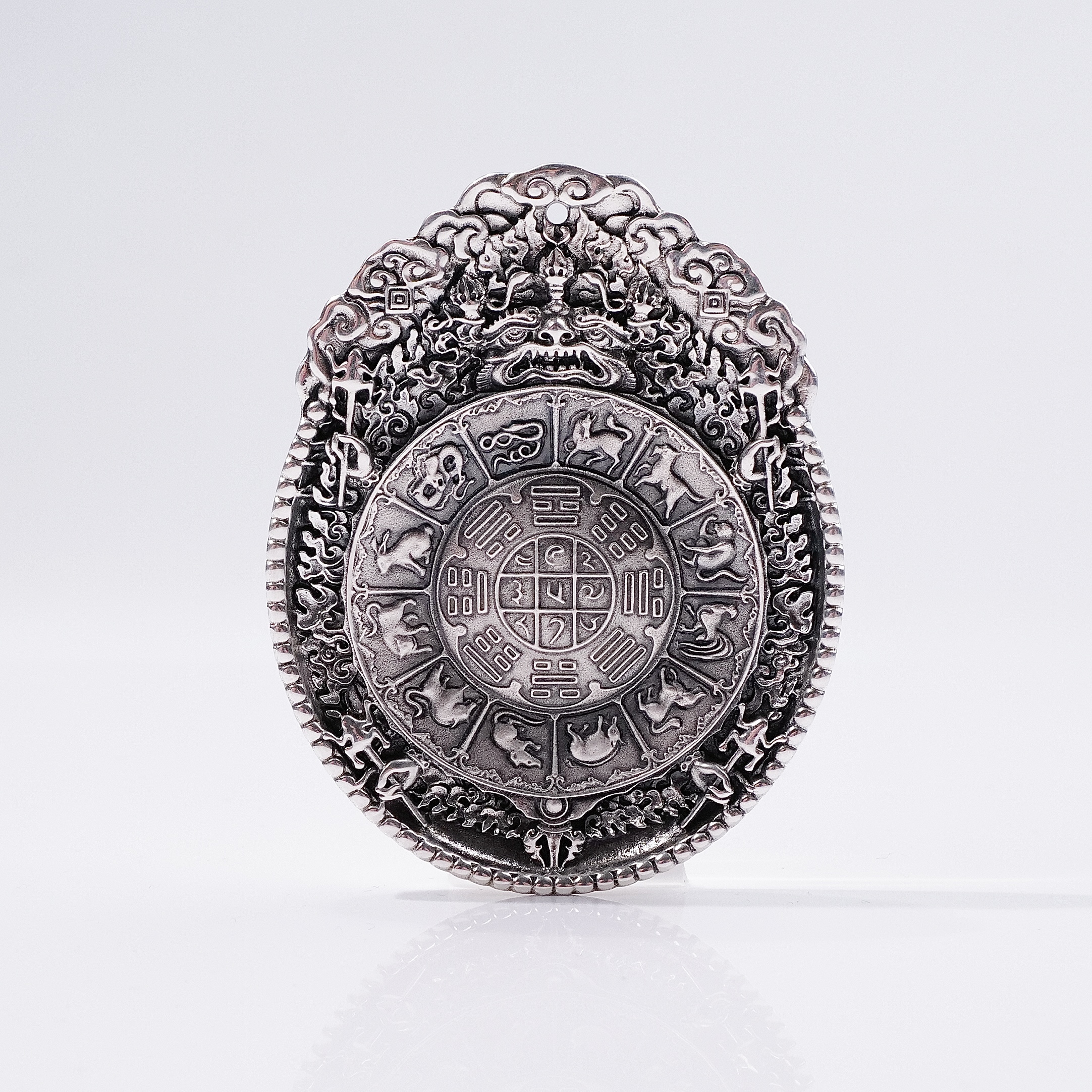 珑法观物-九宫八卦牌S925银2.0版本（复刻工艺品）