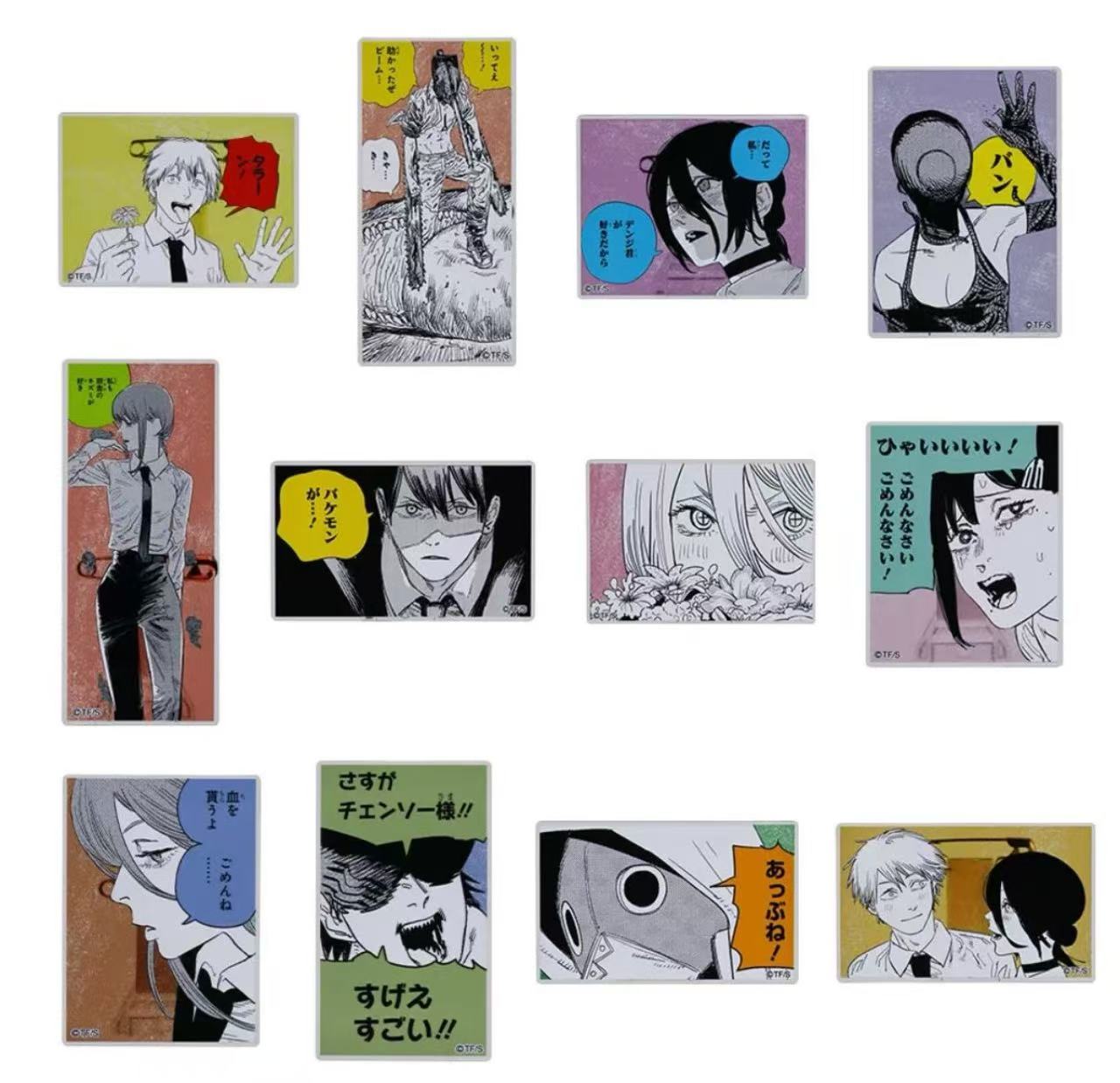 【电锯人】js原画亚克力支架方吧唧 盲盒代拆