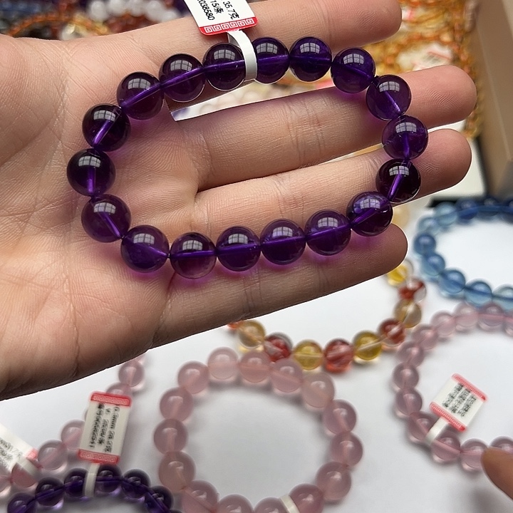 未镶嵌手串紫晶天然乌拉圭毕业紫水晶11.2