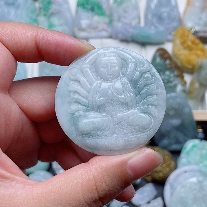 翡翠未镶嵌吊坠(不含链)翡翠