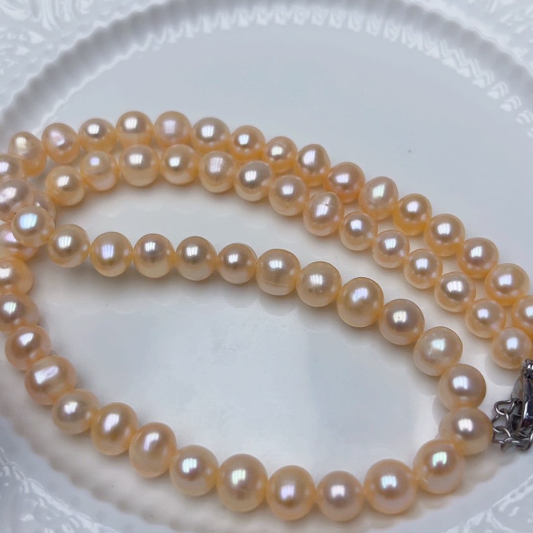 淡水珍珠颈饰银S925镶嵌