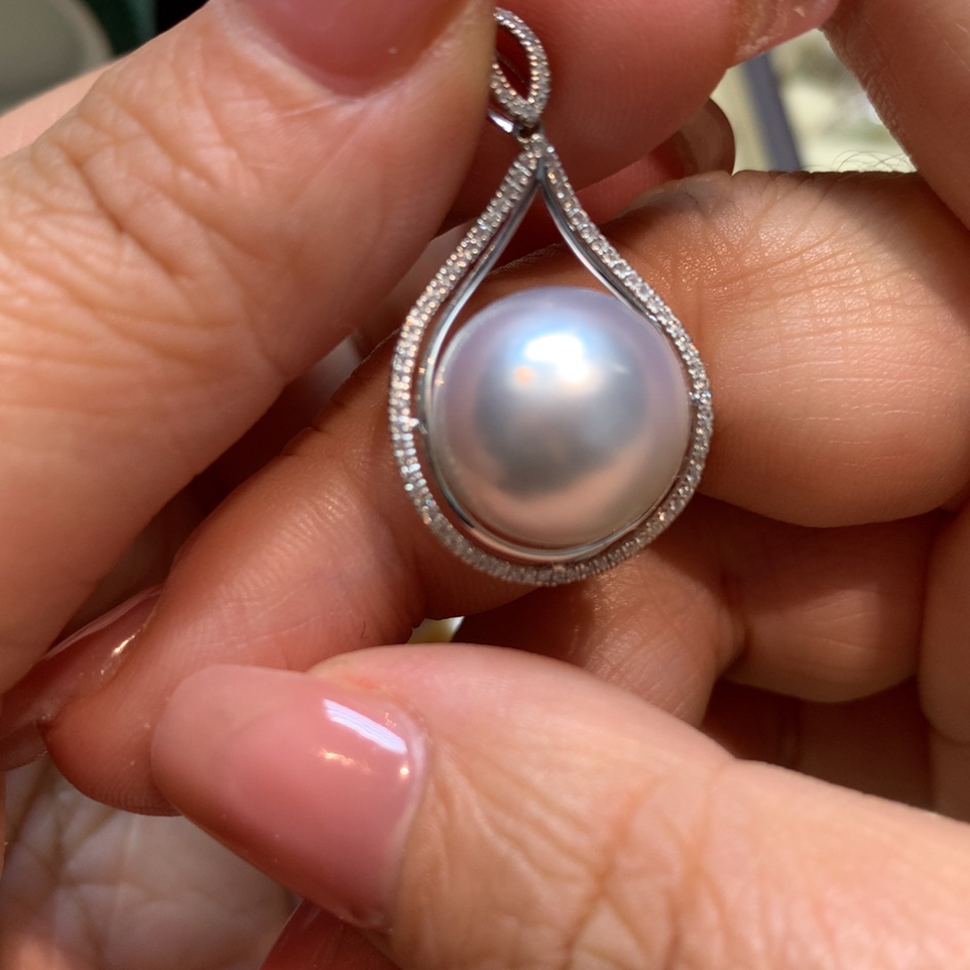 海水珍珠颈饰14K金镶嵌