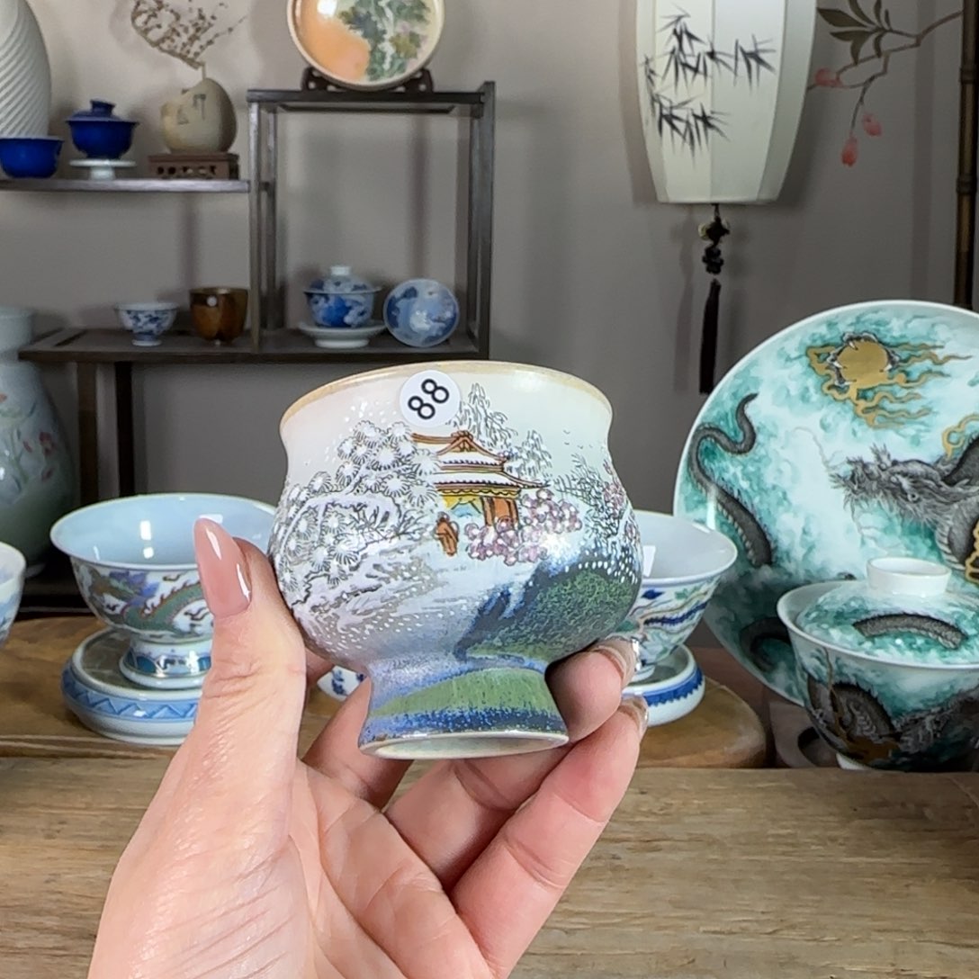 杯 景德镇陶瓷柴烧多人