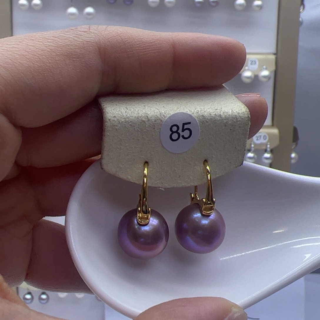 淡水珍珠耳饰银S925镶嵌