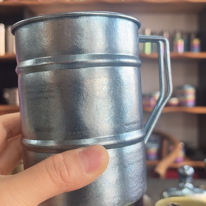 任***2钛合金蓝色油桶杯