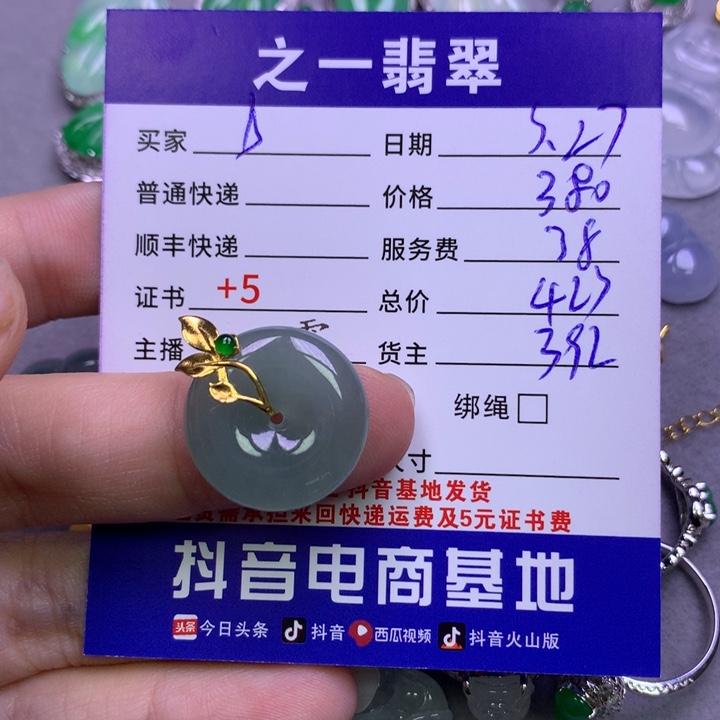翡翠18K金镶嵌颈饰B***y