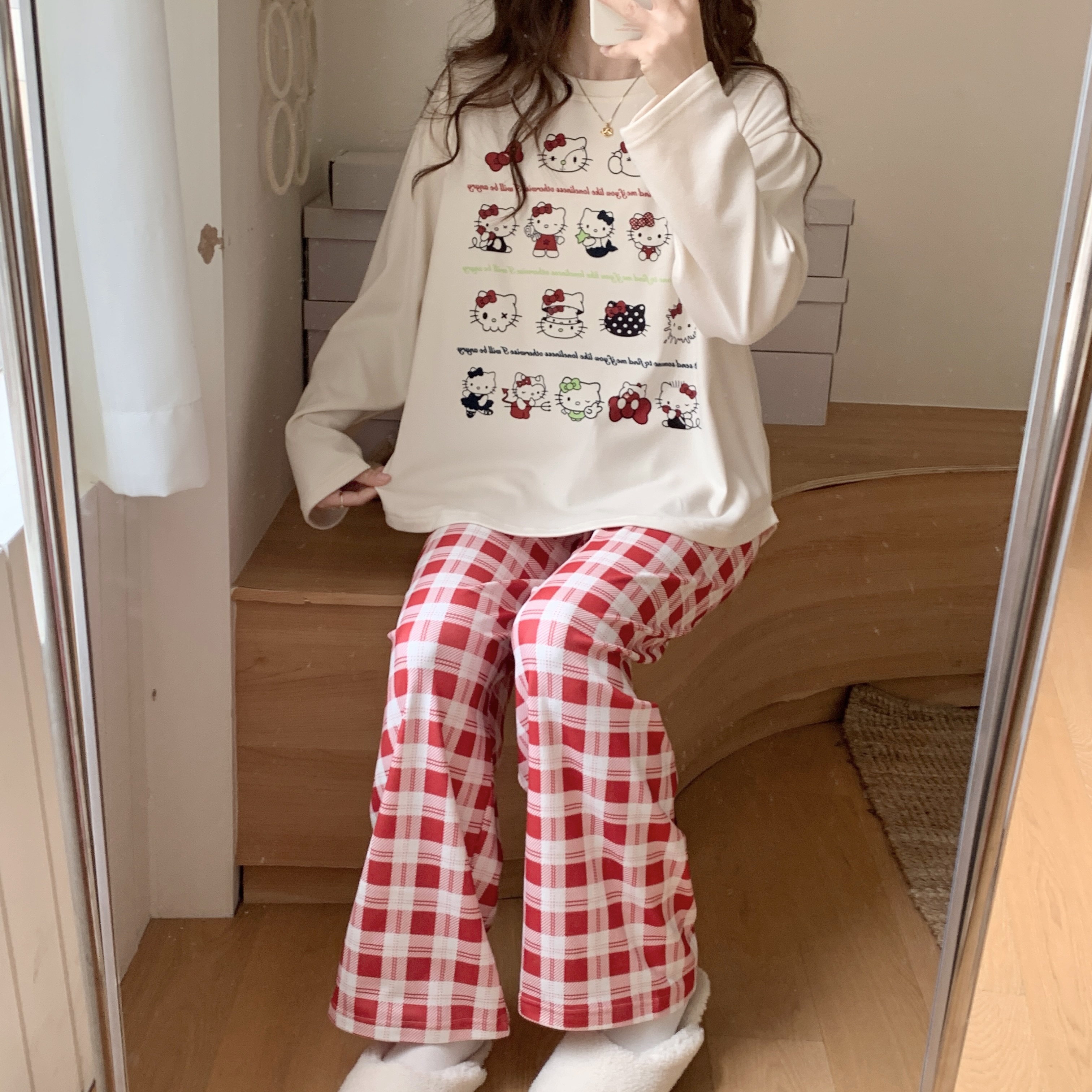 秋冬季撤柜睡衣女套头4号链接