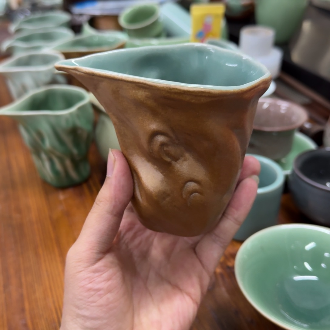 龙泉青瓷茶具微瑕6314