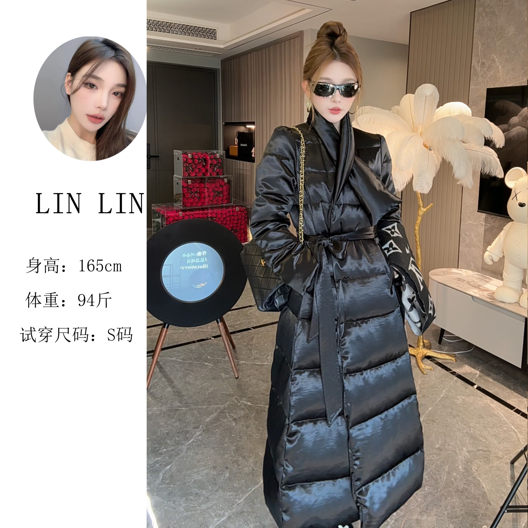 【梦婷Moting】羽绒服外套长款女冬季新款时髦显瘦面包服大衣2861