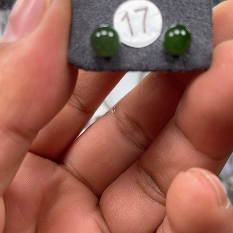 【闪购商品】翡翠耳饰银S925镶嵌耳饰