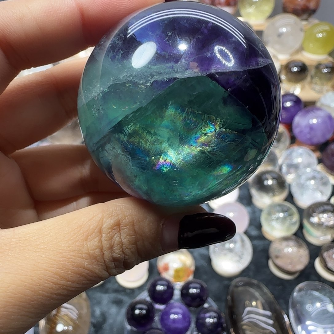 未镶嵌水晶珠宝半成品彩莹石