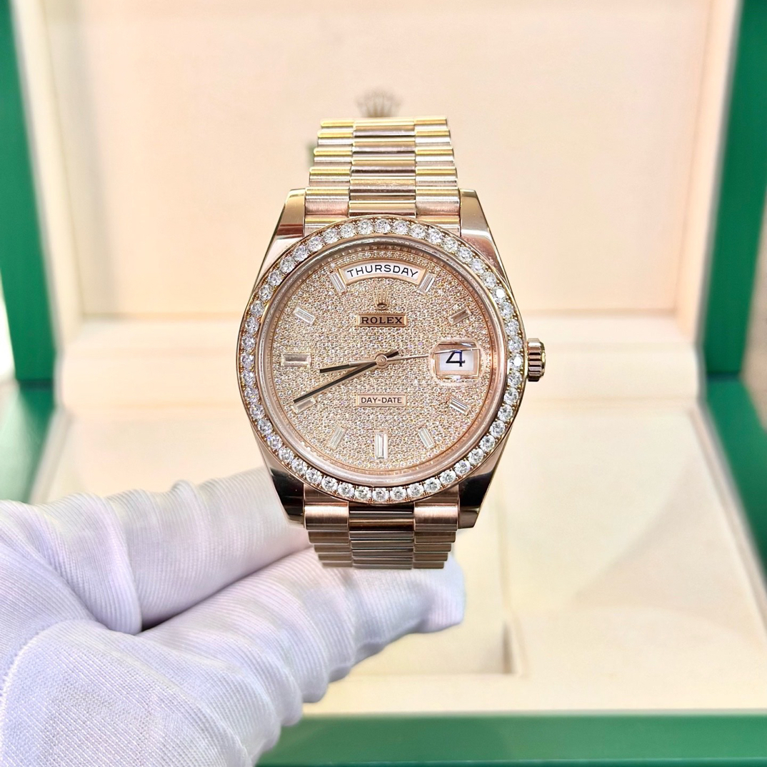 99新 Rolex/劳力士 228345/星期日历/全玫金/原钻全套2018年/23节