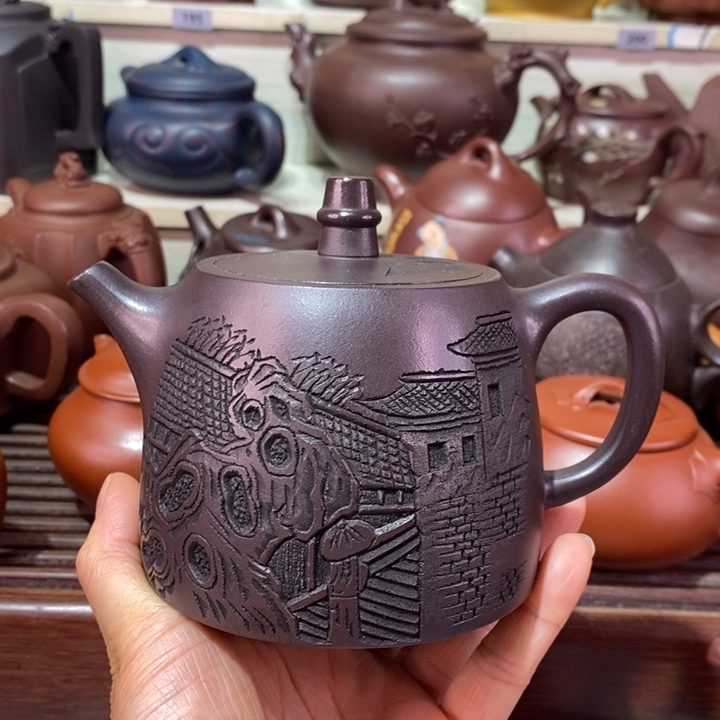 茶壶紫砂微瑕处理一把
