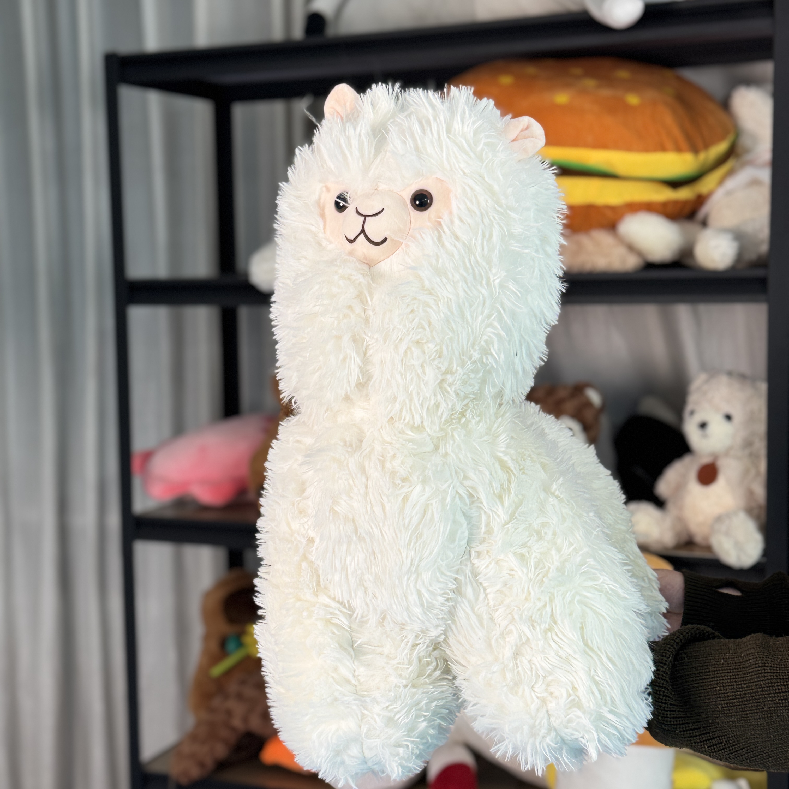 超萌网红长毛羊驼毛绒玩具可爱真抱枕生日礼物