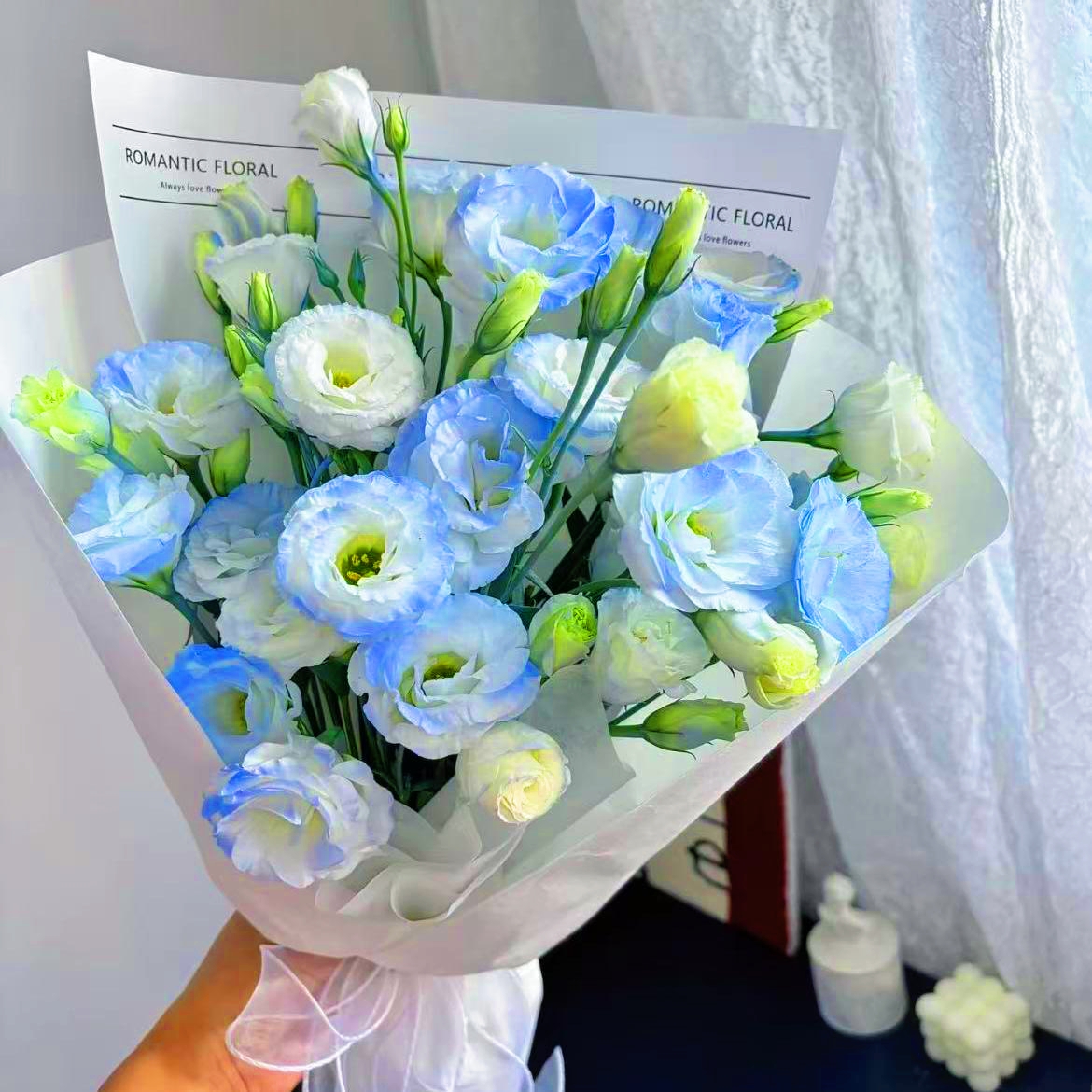 【400克 碎冰蓝洋桔梗 】全场鲜花任意满2单及以上 升级顺丰包邮