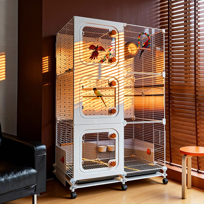 鸟笼子大号鹦鹉豪华别墅家用虎皮玄凤新型防溅牡丹小太阳专用鸟笼