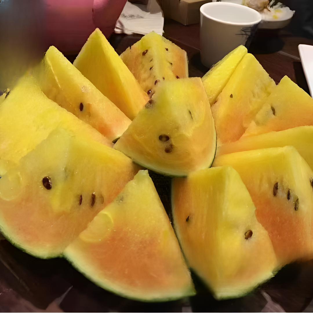 【陈灵岳甄选】东台优选新品种彩虹冰淇淋西瓜一颗 净重7斤以上