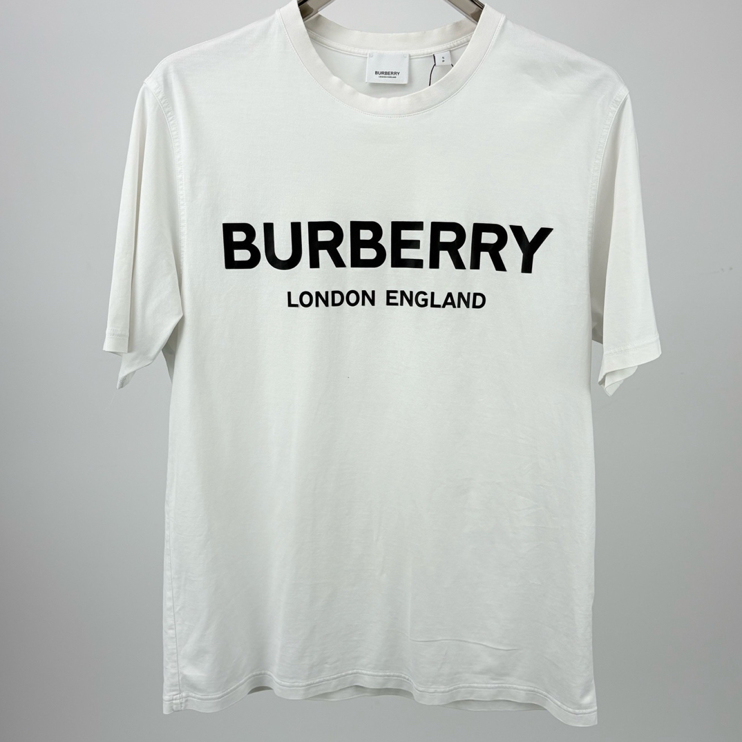 99新 BURBERRY/博柏利 BURBERRY博柏利伦敦字母LOGO短袖S码14564