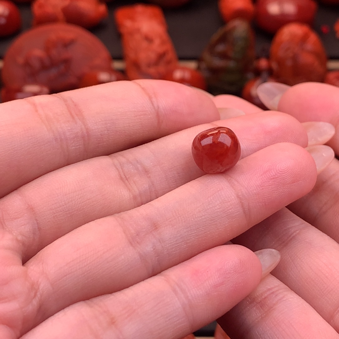未镶嵌川料原矿老型单珠10.1mm南红玛瑙