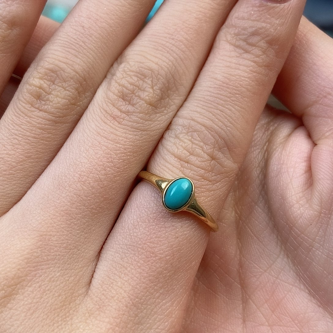 绿松石配饰18K金镶嵌