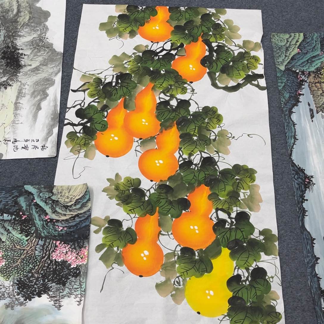国画宣纸手绘，手工作品