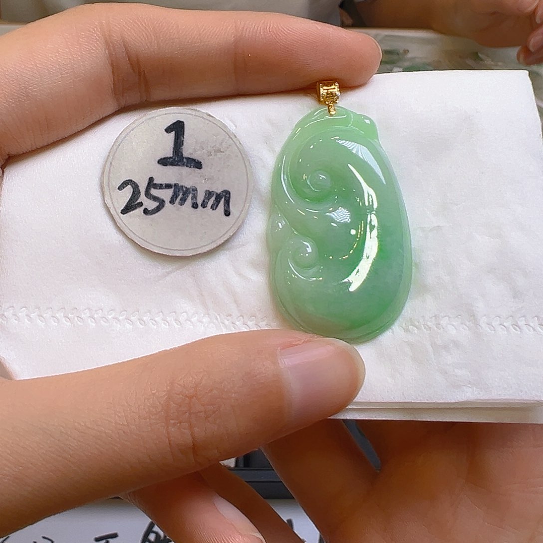 翡翠颈饰18K金镶嵌我