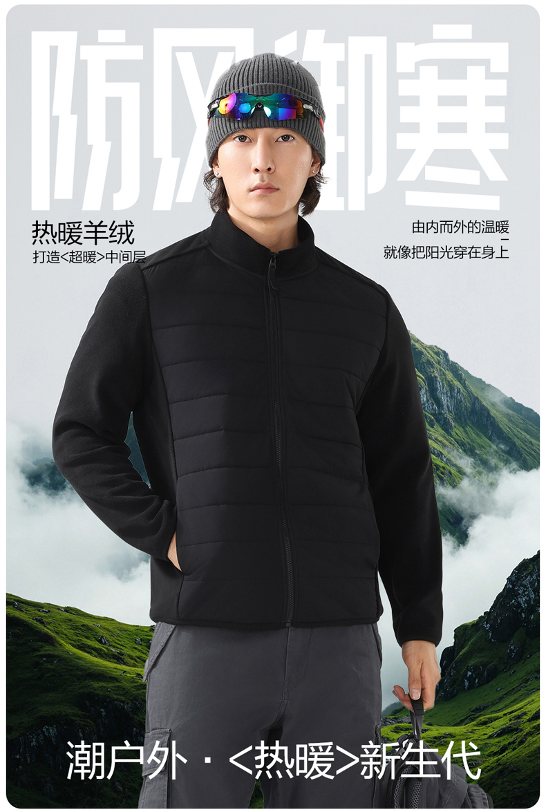 3507男士户外极寒系列轻奢羊毛气绒服