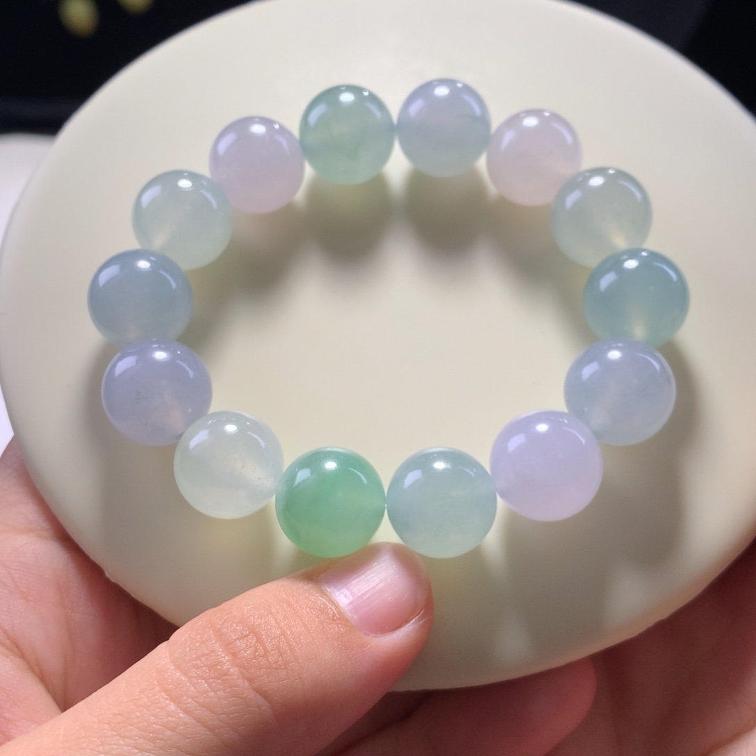 翡翠未镶嵌手串冰胶果冻串