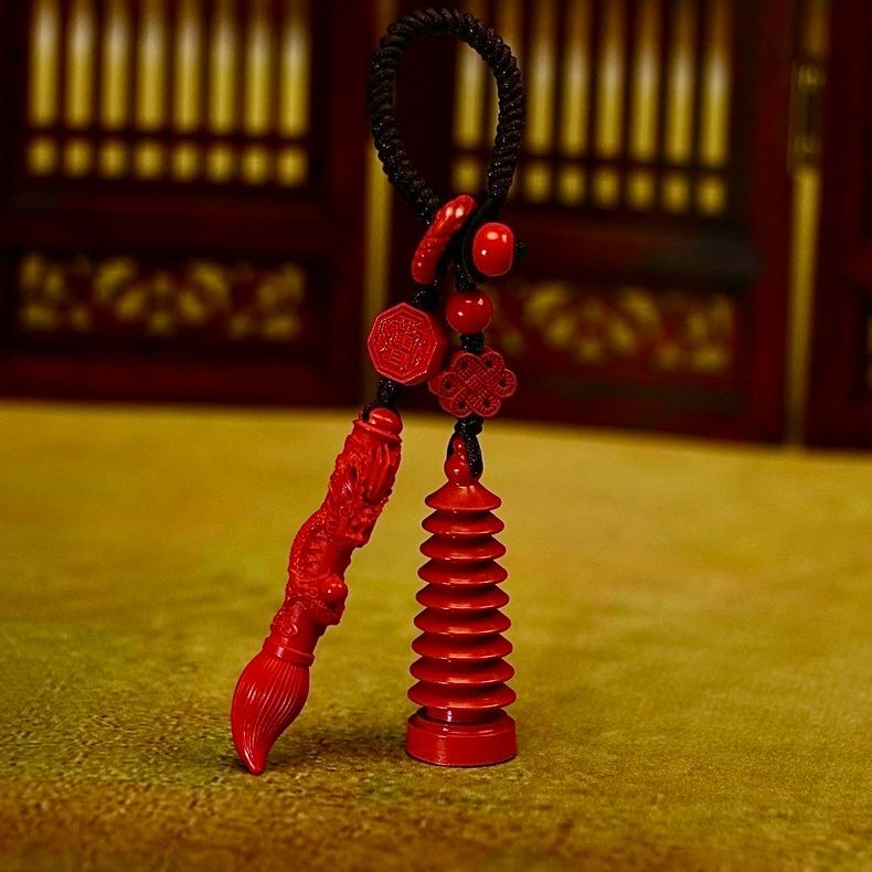 【龙虎山发货】高含量文昌三宝挂件文昌塔文昌笔钥匙扣