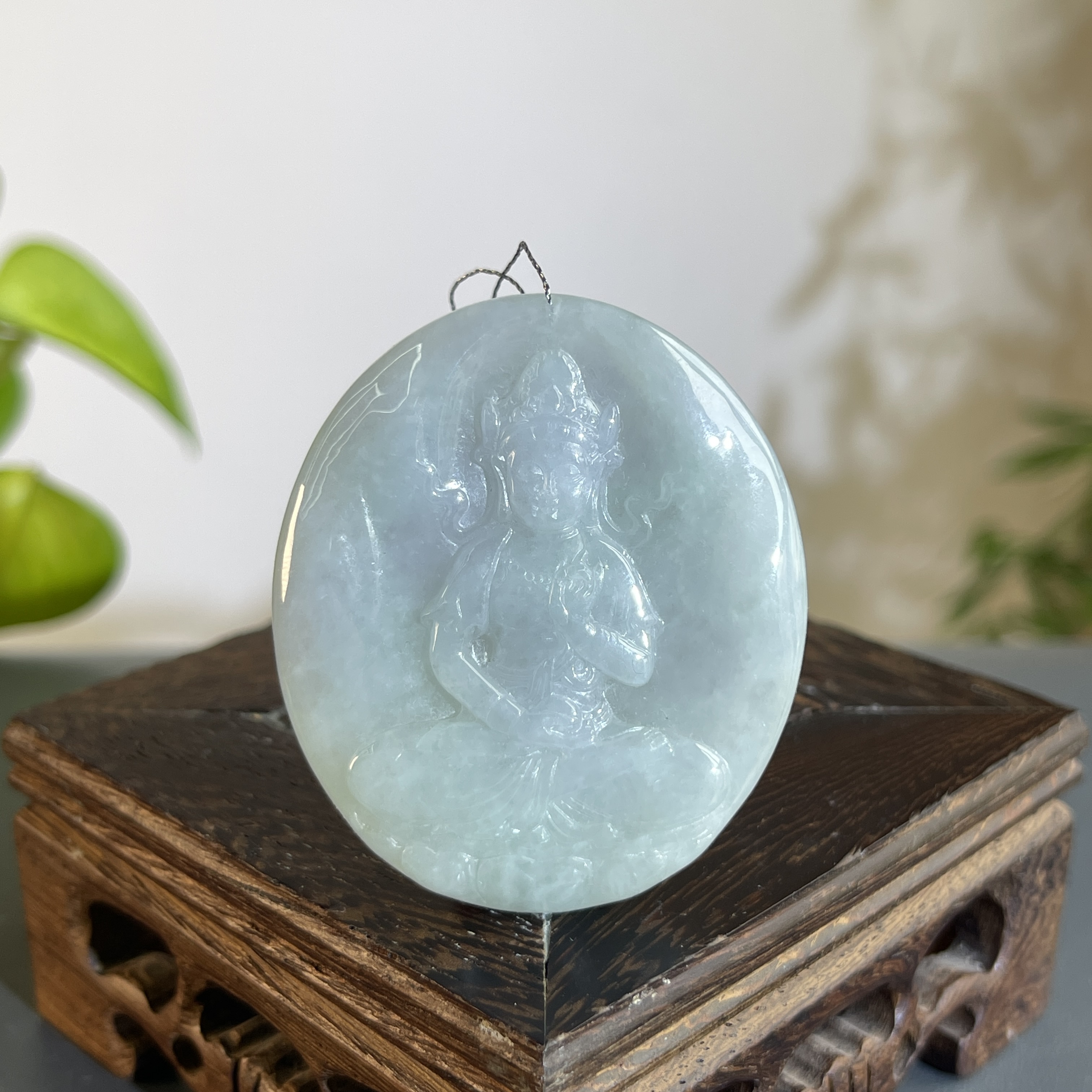 JTA18-02 天然缅甸A货翡翠 观音