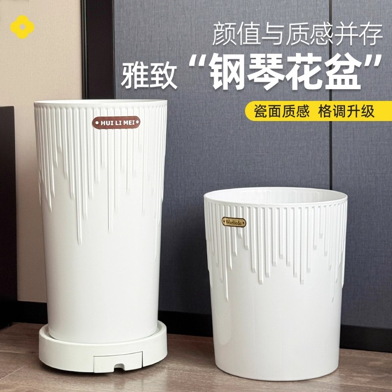 花盆家用大号轻奢高级感龟背竹创意户外庭院树脂加厚清仓耐用