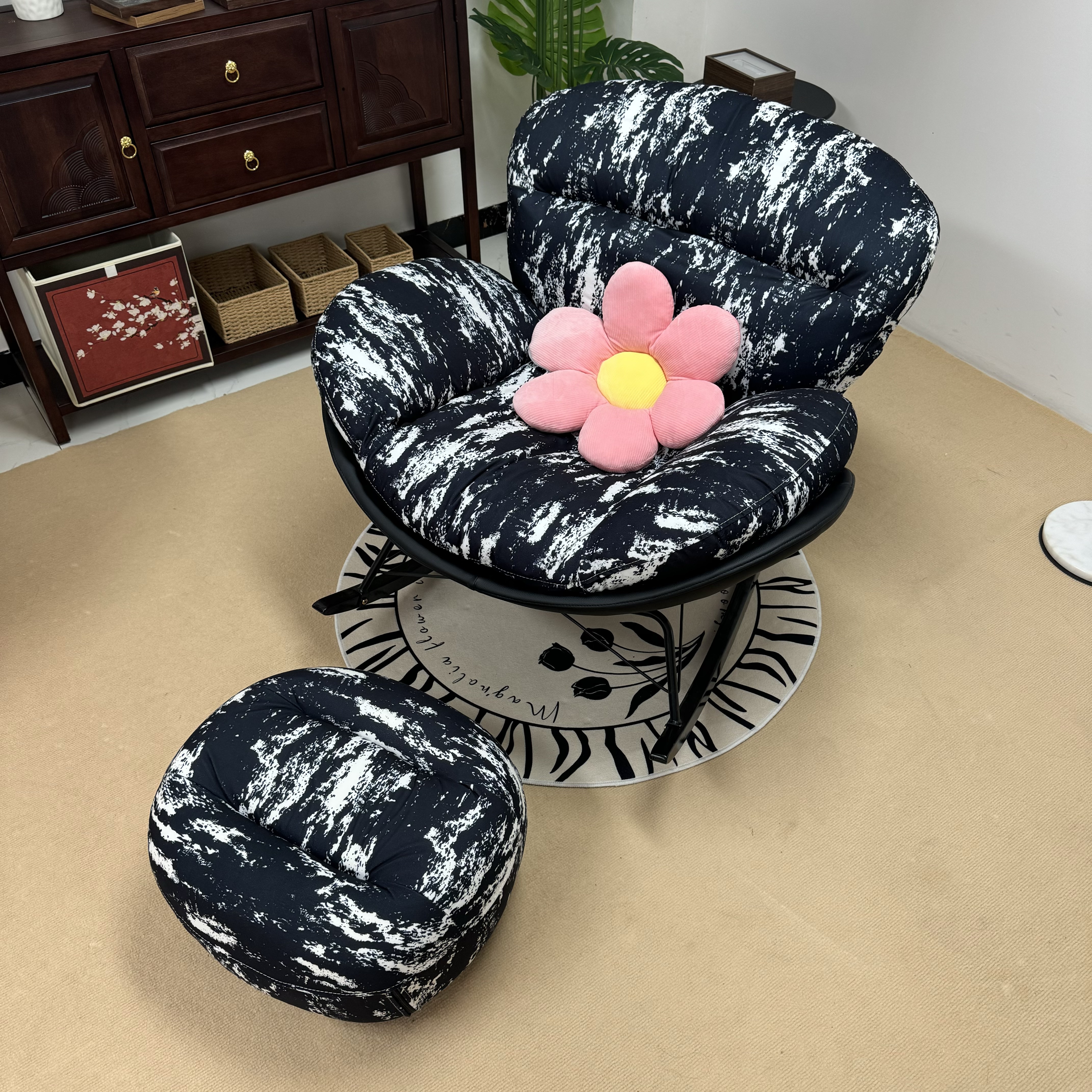 【可拆洗超大号摇摇椅】懒人摇摇椅阳台单人沙发椅中古风椅子休闲椅