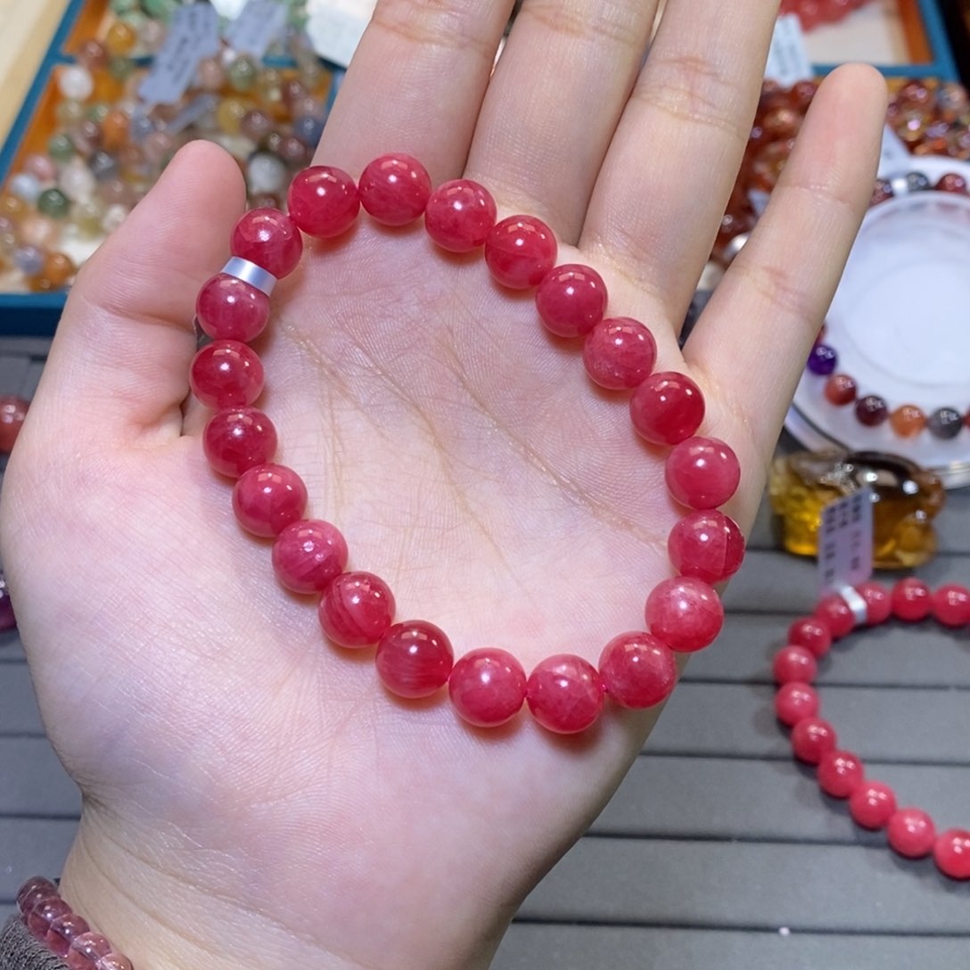 蔷薇辉石手串未镶嵌手串