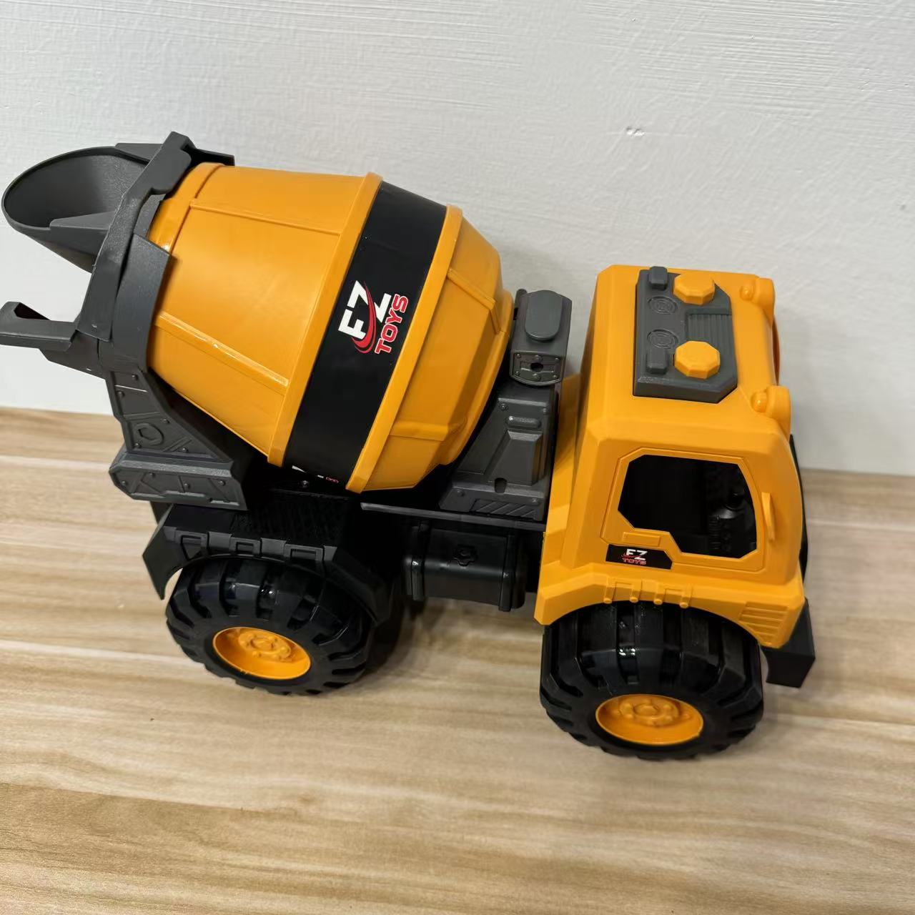 工程车玩具搅拌车可手动搅沙小汽车大号模型车