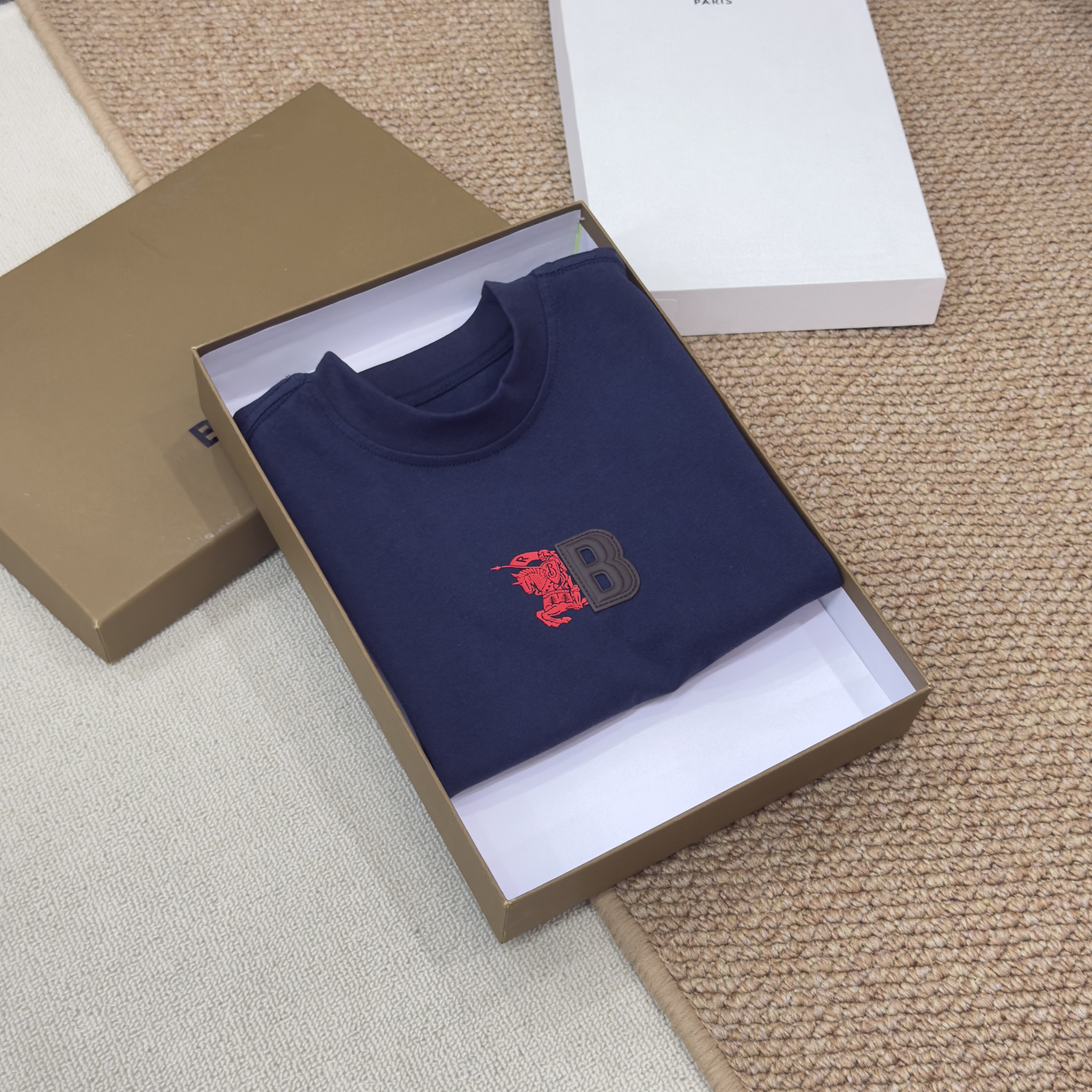 Da&Mai -圆领短袖夏季男女童装潮童穿搭百搭上衣T恤藏青色B1短袖