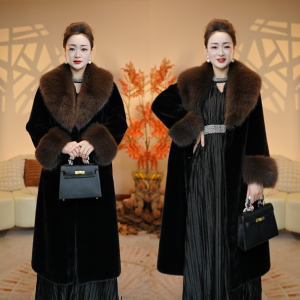 【LADYSHIP贵夫人】【华东总仓Y】新款中长款大衣轻奢气质冬季女士