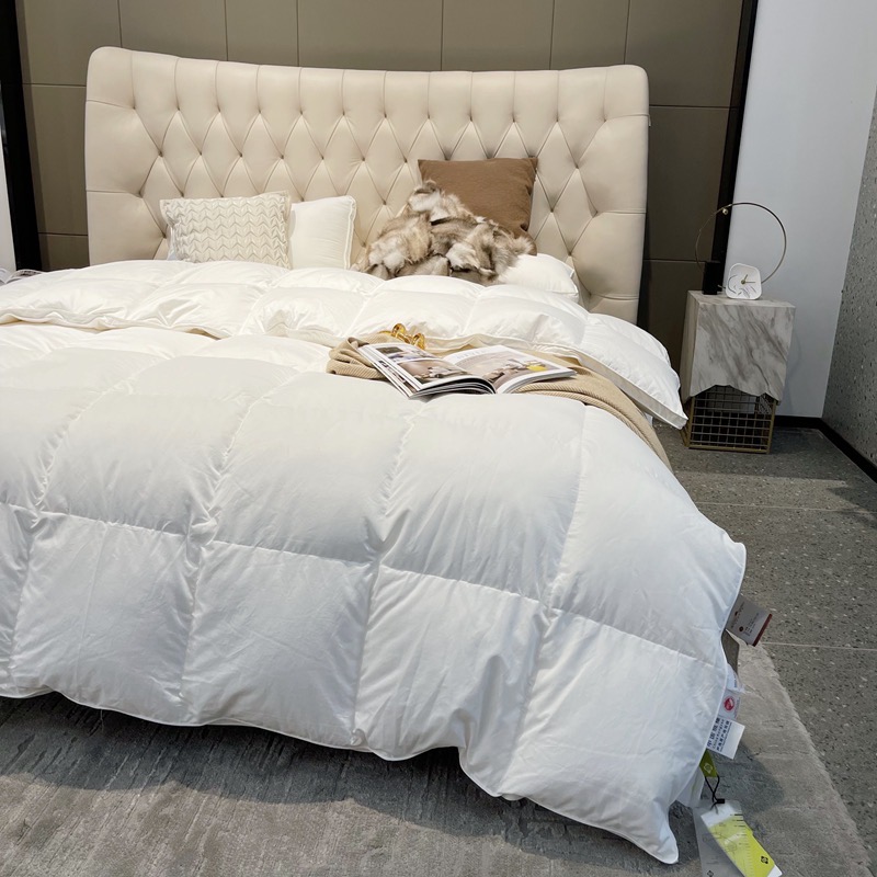  【日常价】现场充绒羽绒被 春秋高档轻奢保暖不钻绒加厚顺丰包邮