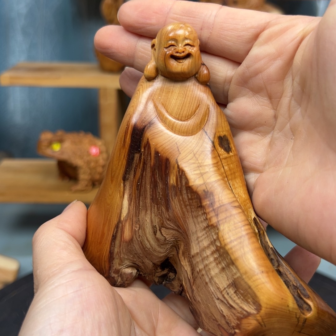 木崖柏木摆件手把件