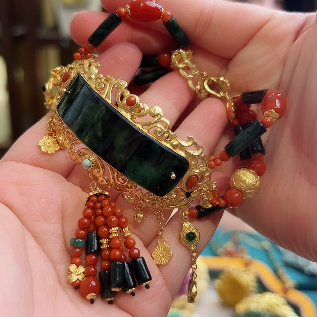 翡翠手链未镶嵌古风