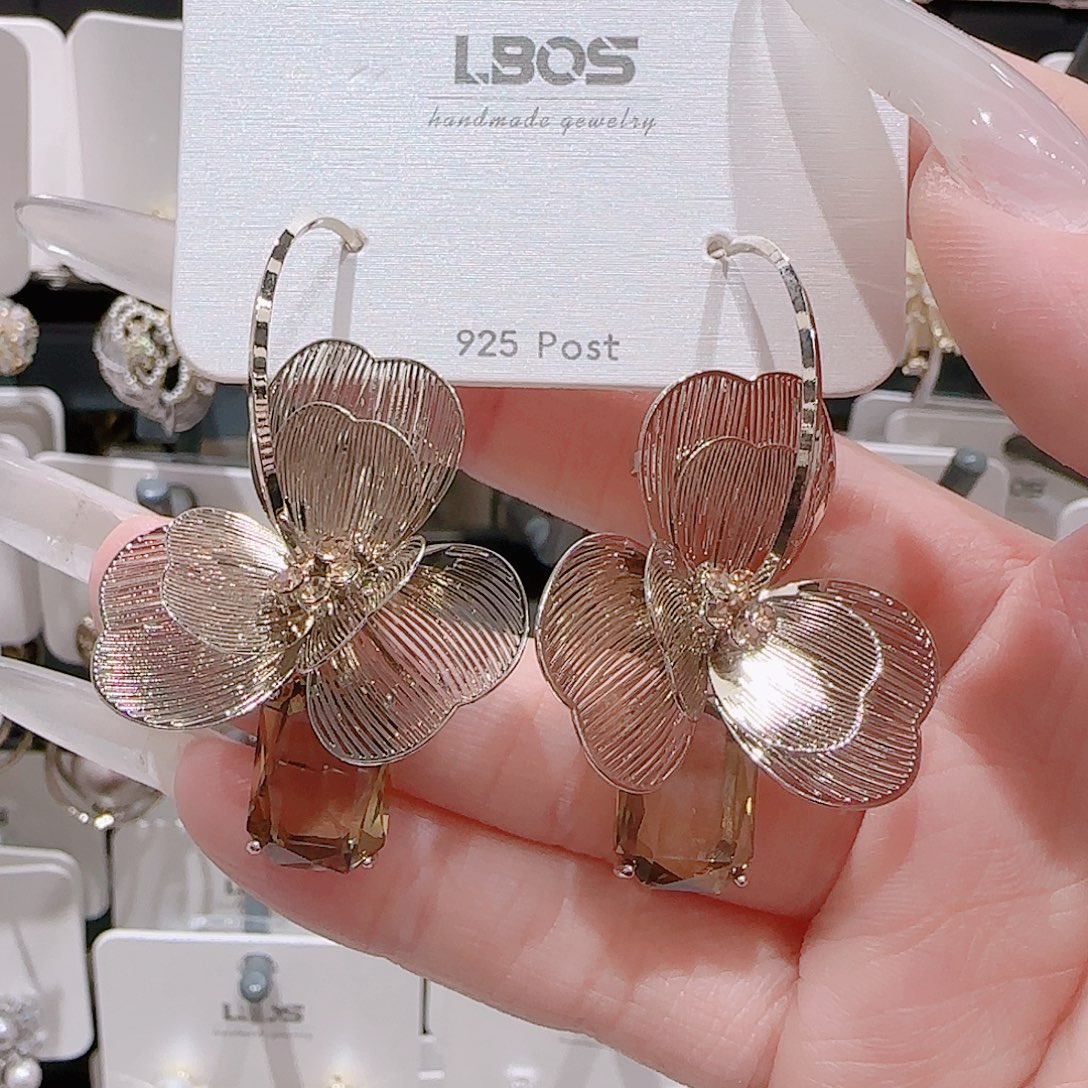 锆石铜合金925银耳环