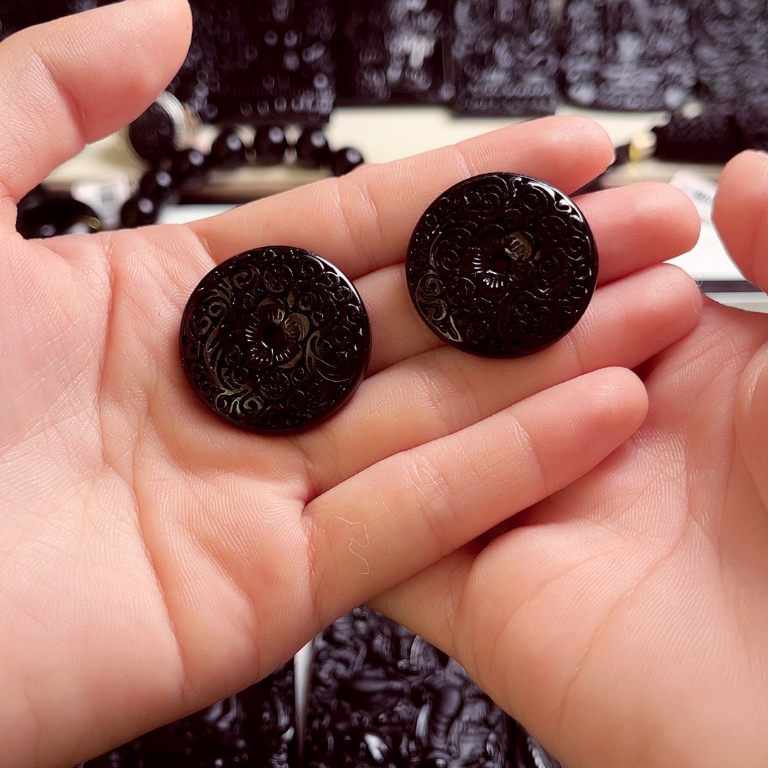 翡翠未镶嵌颈饰天然缅料A货花开富贵平安扣