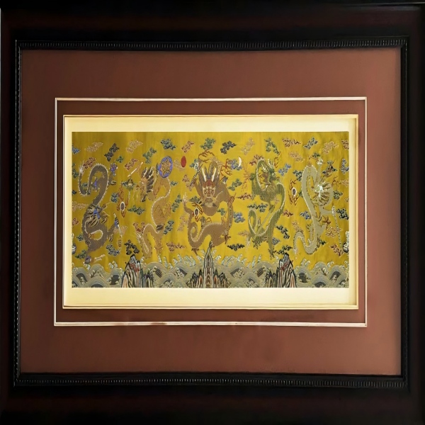 27金文云锦[五福龙] 摆件