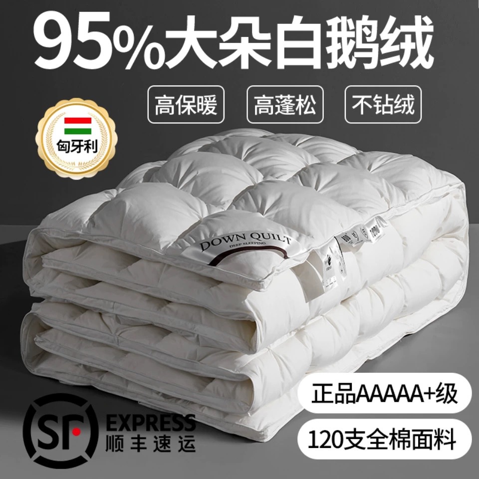 匈牙利洋气被正品类白鹅绒被芯棉冬被鹅绒被白鹅绒级鹅