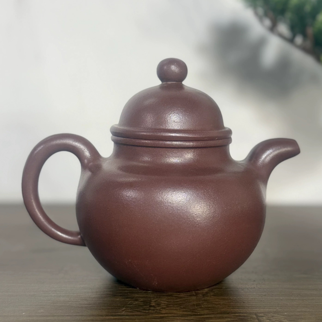 宜兴紫砂壶原矿全手工台湾回流老紫泥大容量收藏精品寿珍掇球750C