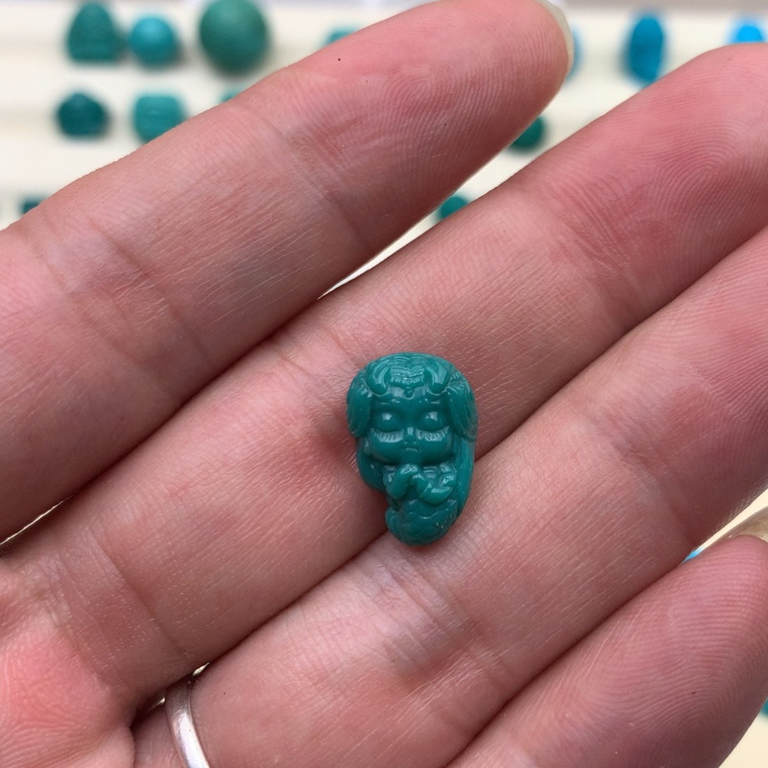 未镶嵌绿松石珠宝奇石