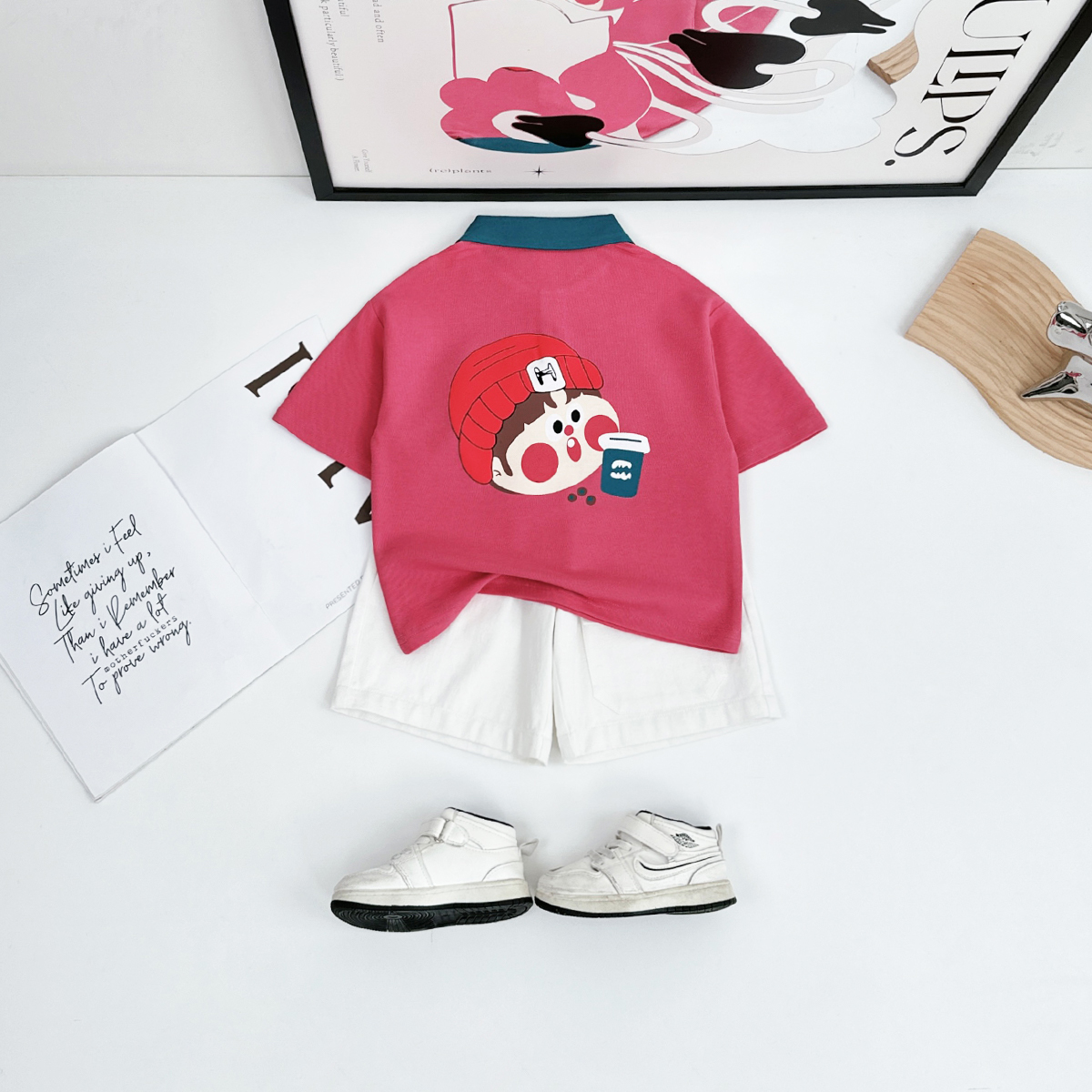 儿童短袖POLO衫男童T恤薄款2025新款洋气潮牌HZ25457悠悠童话童装