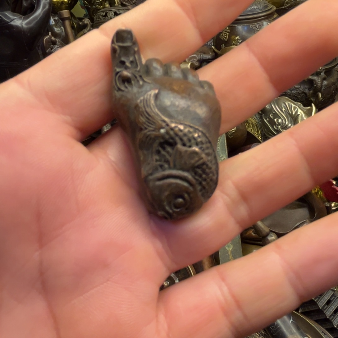 铜摆件欢迎欢迎你