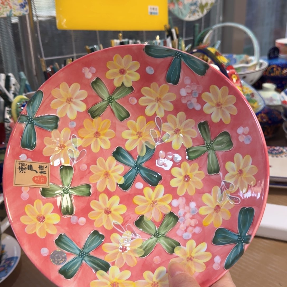 陶瓷濑户烧9.5 英寸斗笠碗一只看图