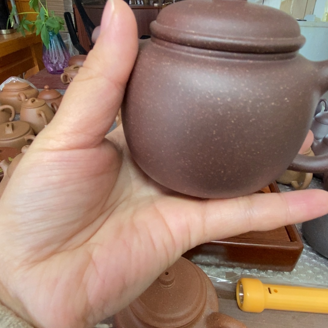 云***海茶壶紫砂青灰紫泥半手工匏尊200cc